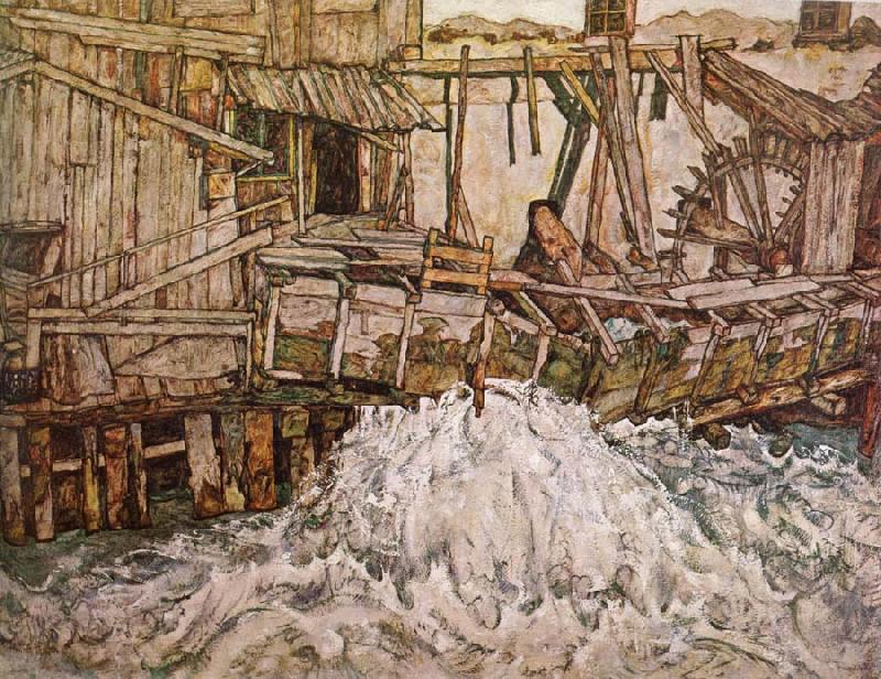 Egon Schiele The Mill china oil painting image